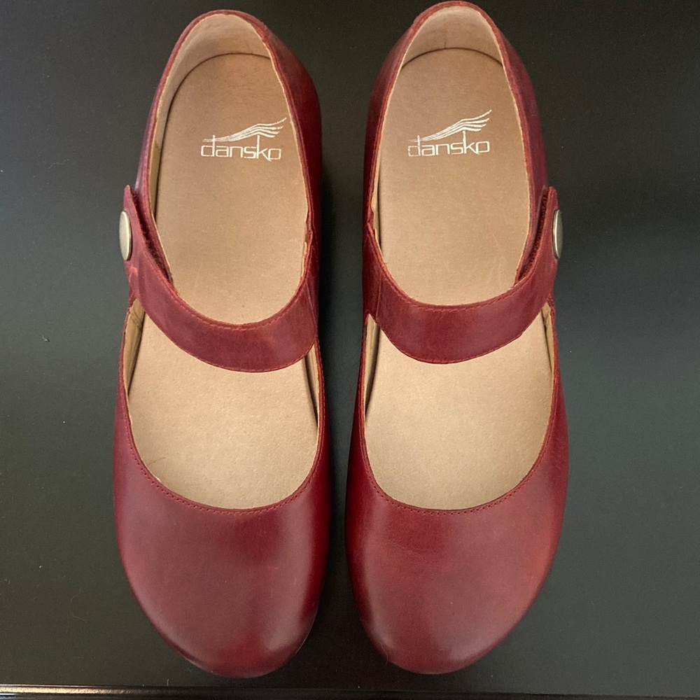 Dansko Burgundy Mary Jane Flats